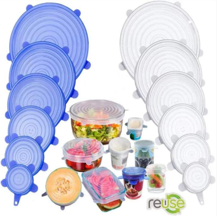 أغطية الأكل الصحية -سيليكون باك ستة قطع ×6