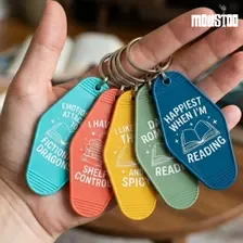 Retro Book Lover Motel Keychain Design | Bookish SVG PNG (Digital Download)