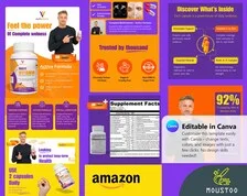 Amazon A+ Content Canva Template, EBC Design (Editable)