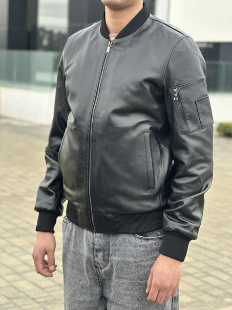 jacket cuir bomber