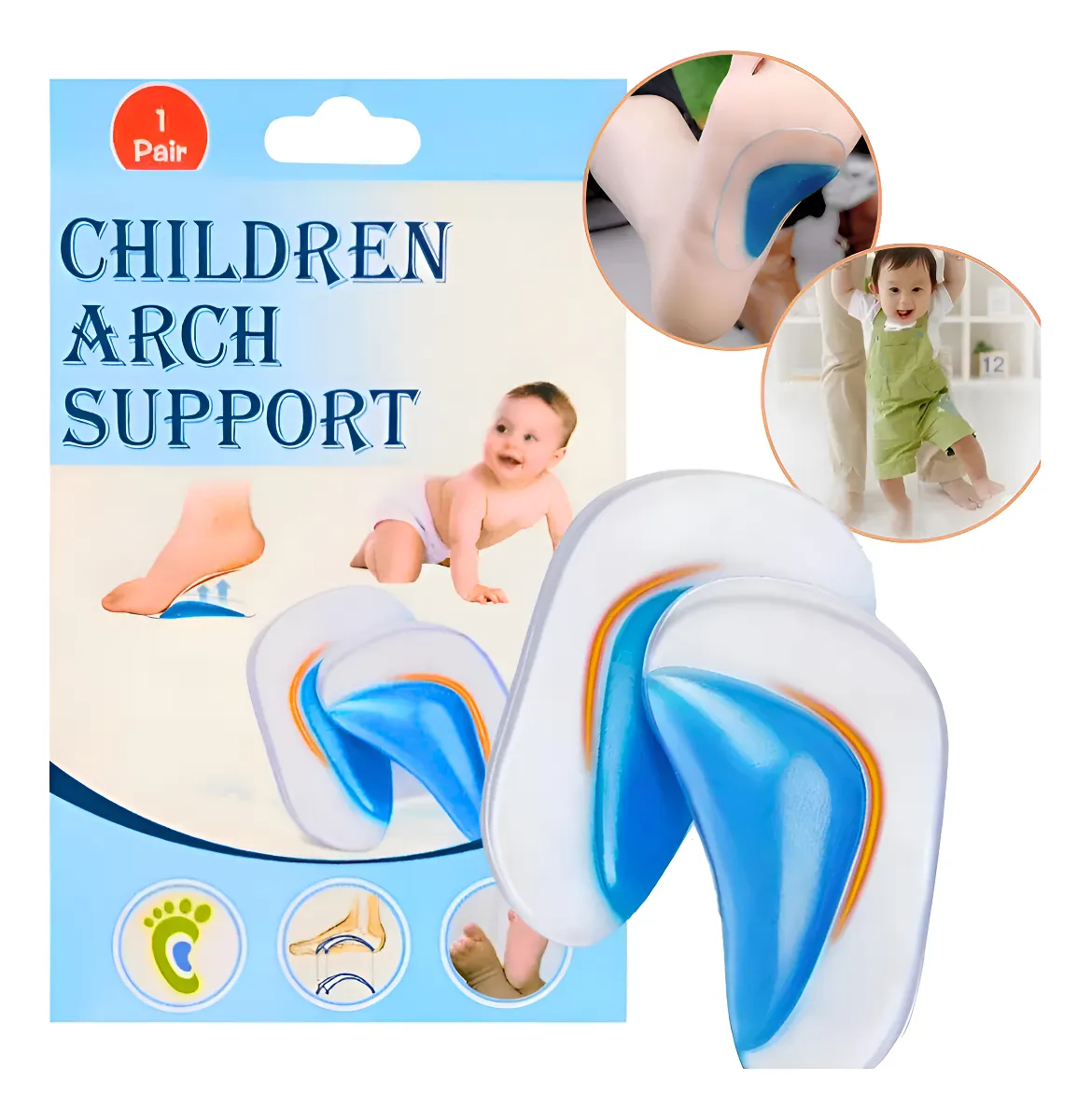 دعامة السيليكون لعلاج القدم المسطحة الأطفال