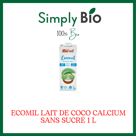 ECOMIL LAIT DE COCO CALCIUM SANS SUCRE 1 L