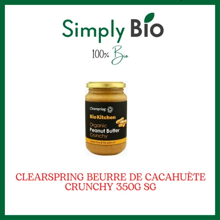 CLEARSPRING BEURRE DE CACAHUÈTE CRUNCHY 350G SG