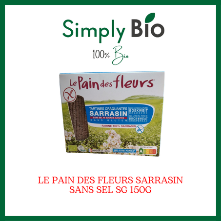 LE PAIN DES FLEURS SARRASIN SANS SEL SG 150G