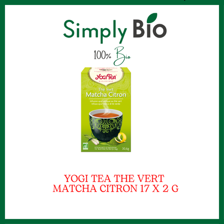 YOGI TEA THE VERT MATCHA CITRON 17 X 2 G