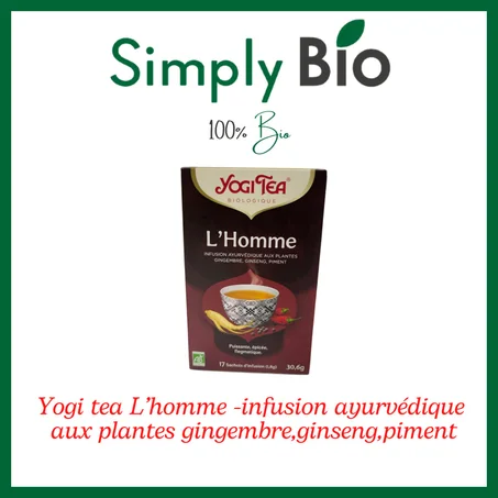 yogi tea l'homme Gingembre,ginseng,piment