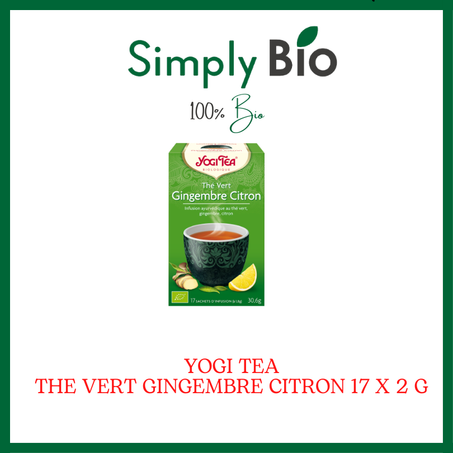 YOGI TEA THE VERT GINGEMBRE CITRON 17 X 2 G
