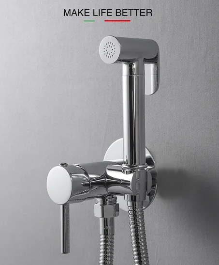 GARNITURE WC+MITIGEUR ENCASTRE ROND