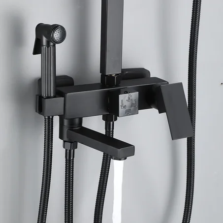 colonne de douche avec mitigeur Noir