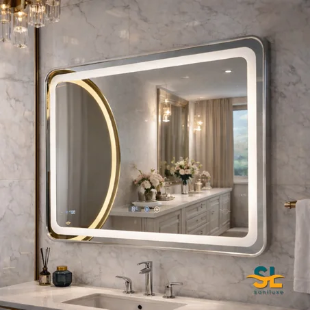 Miroir LED Rectangle Horizontal Large – Effet Hôtel Luxe