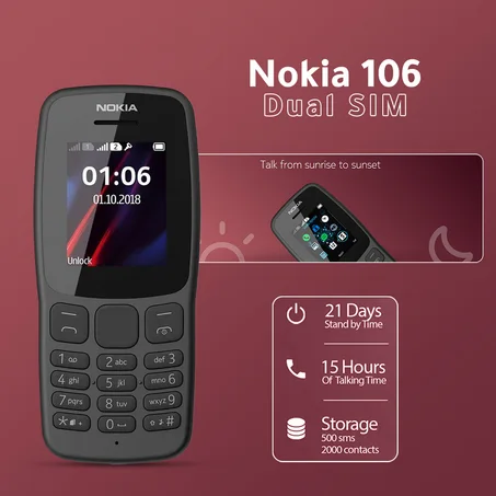 موبايل Nokia 106 Dual SIM