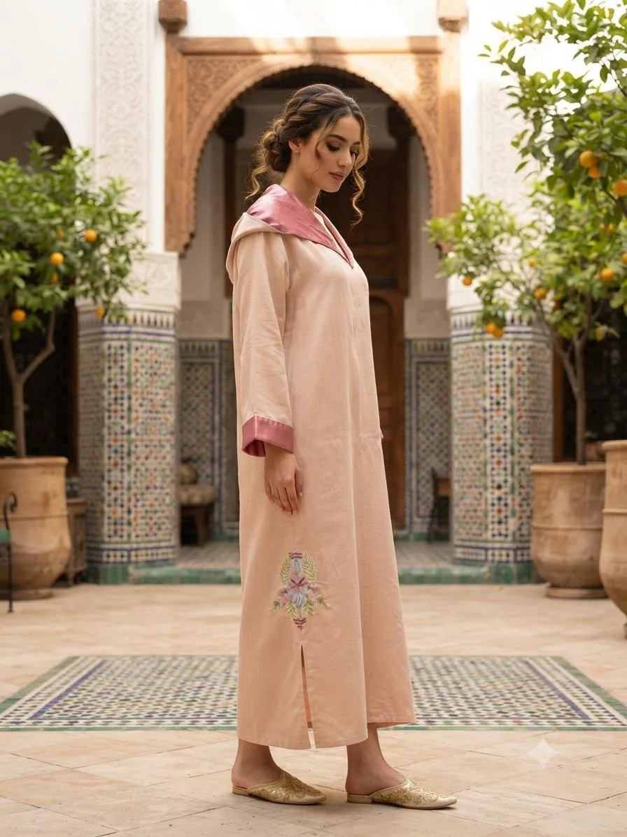 Djellaba estival en lin M / L