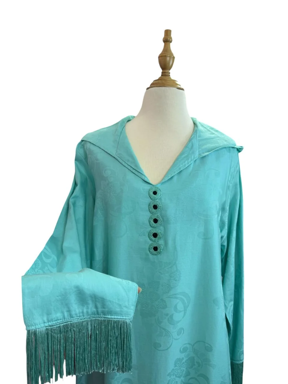 Djellaba en jim turquoise clair tailla M / L