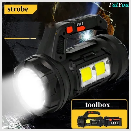 عرض حصري ، أفضل مصباح محمول + 15 قطعة للصيانة متعددة الإستعمالات أوريجينال