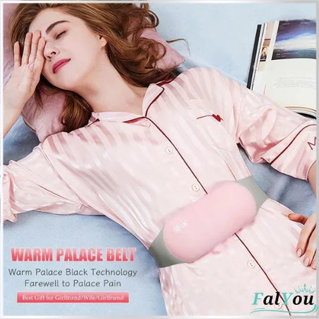 حزام  تدفئة ومساج للبطن  يعمل عل الكابل و مصنوعة من مادة ناعمة قابل للتعديل