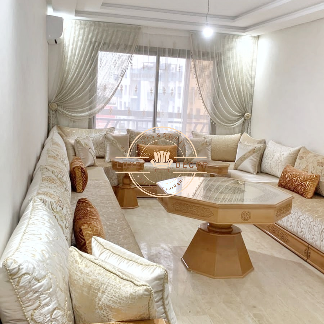 Salon marocain design arabesque