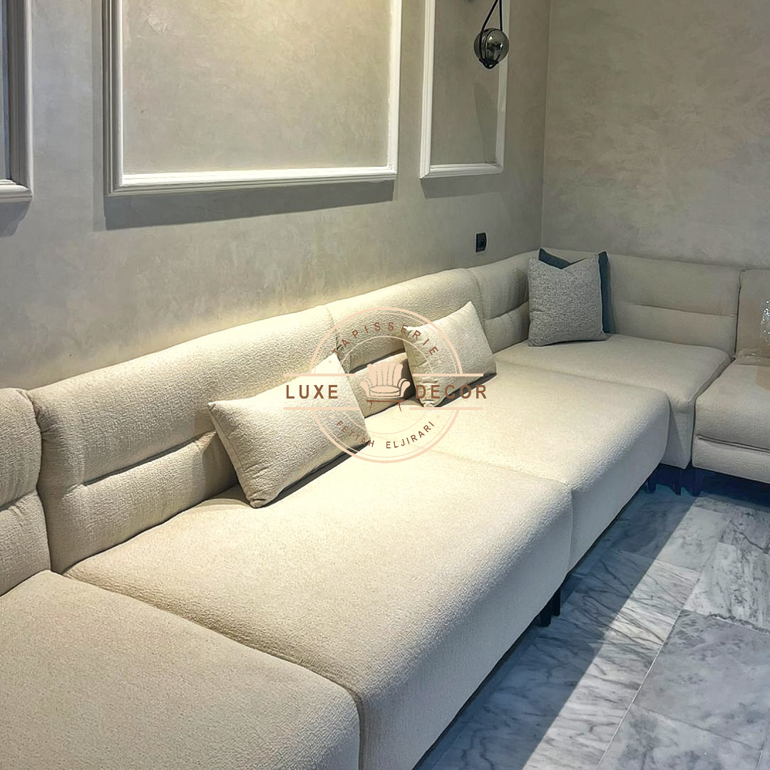 Salon moderne gris clair