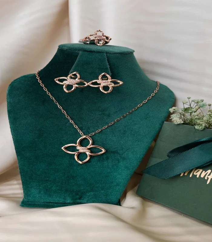 Parure Fleur 3 pieces
