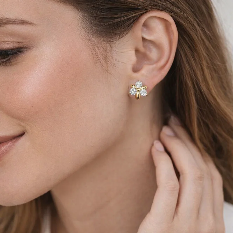 Boucle D'oreilles avec zircon