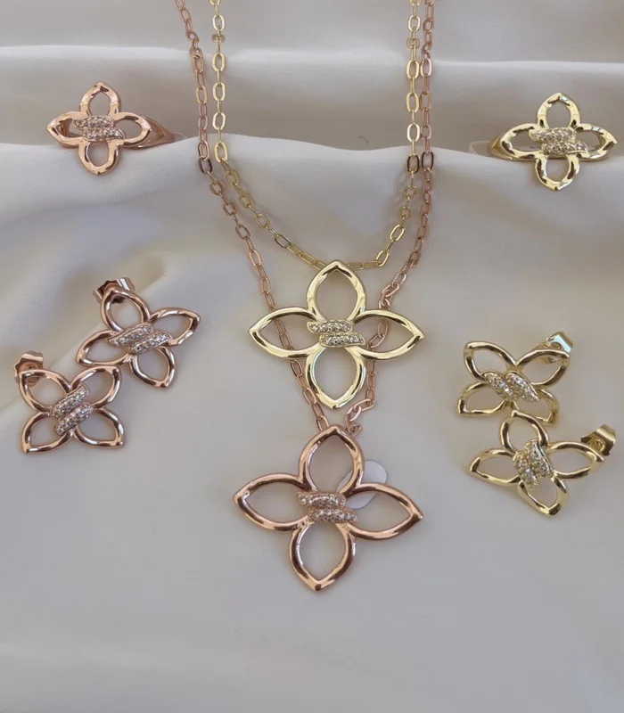 Parure Fleur 3 pieces