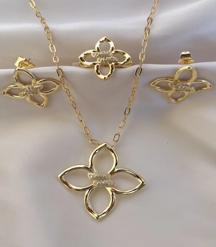 Parure Fleur 3 pieces