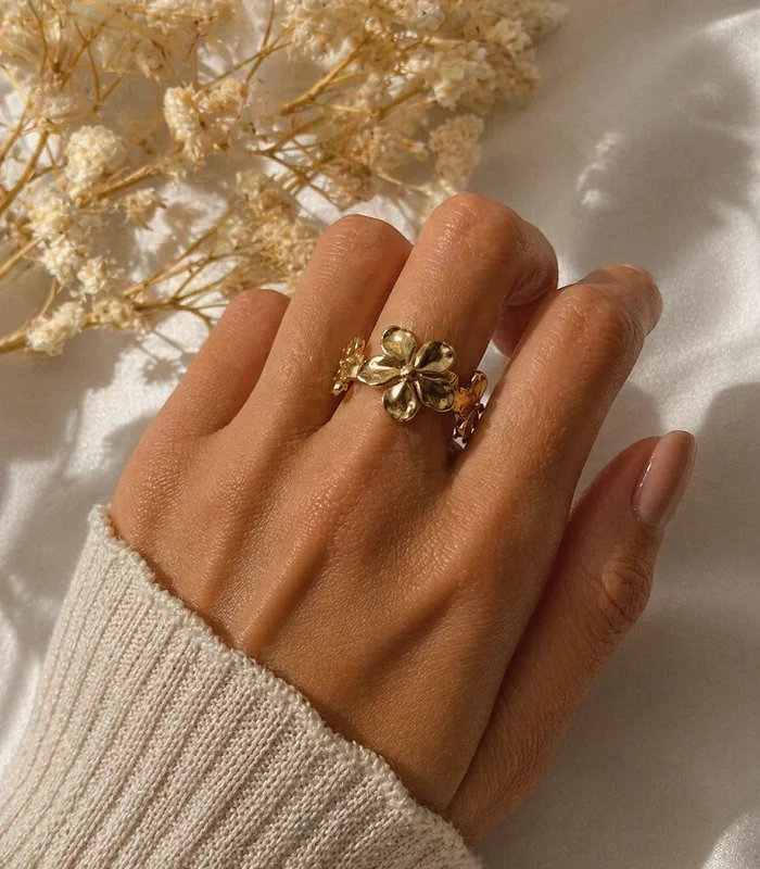 Bague Ajustable florale