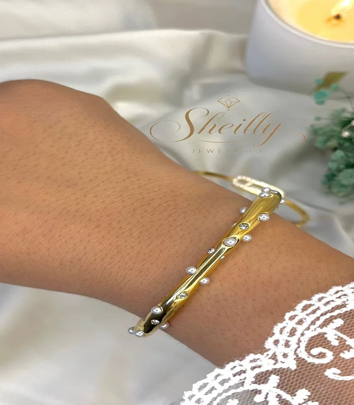 Bracelet inspiration diamant & perles