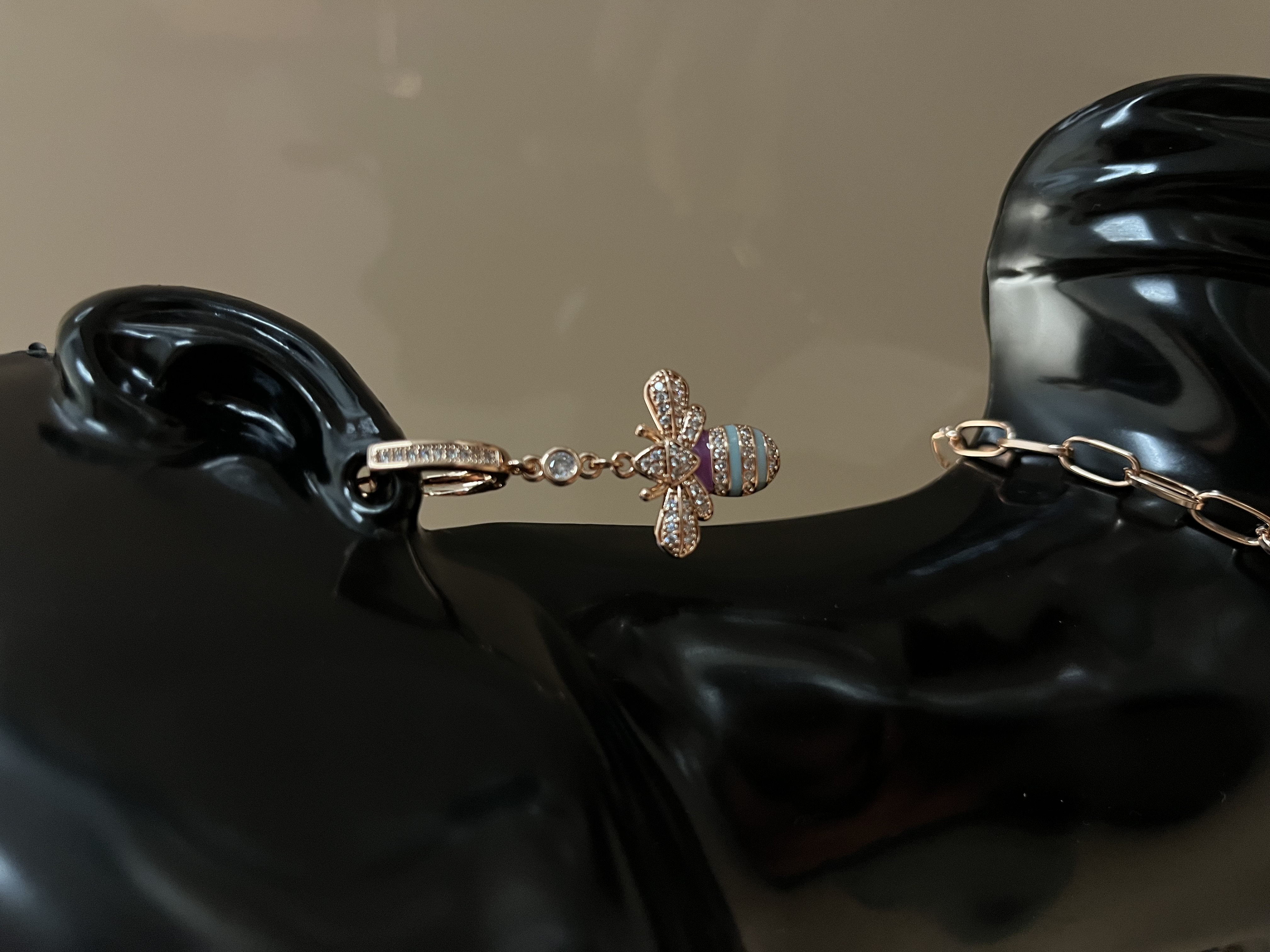 Sautoir + Boucle Nahla Rose Gold