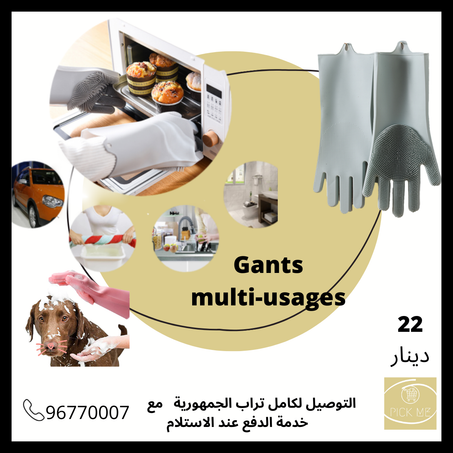 Gant en silicone à usage multiple