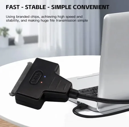 Câble SATA vers USB 3.0 / 2.0 pour disque dur externe HDD SSD 2.5 pouces, Disque Dur Adaptateur Câble Ordinateur Connecteur Convertisseur