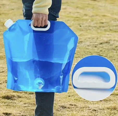 Sac à Eau Portable Pliable de Grande Capacité, en Plastique, pour Alpinisme et Camping 10 L