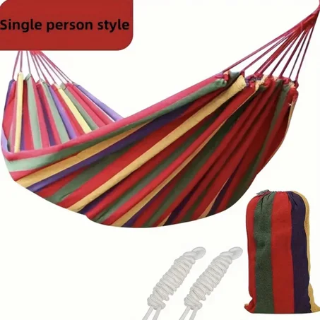 Hamac Confortable en Coton , Idéal pour le Jardin , avec Sac de Transport Pratique