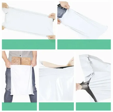 Sacs d'Expédition en Plastique PE Opaque, Enveloppe Express, Rangement de Documents Blancs, Sacs d'Expédition, Sac de Courrier à Fermeture Auto-Adhésive , INPLUSTOP-