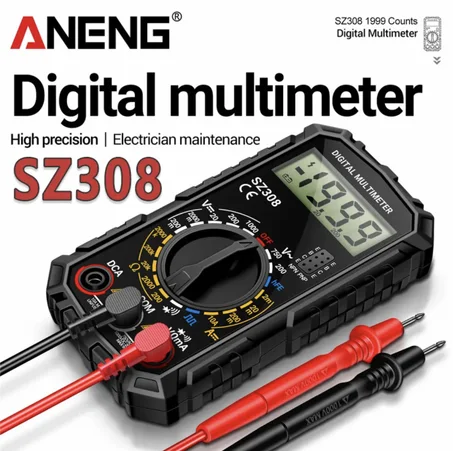 ANENG-Testeur numérique à onde carrée, multimètre à buzzer triode HFE, tension AC/DC, 10A, outil de compteur de courant, 1999 points, SZ308