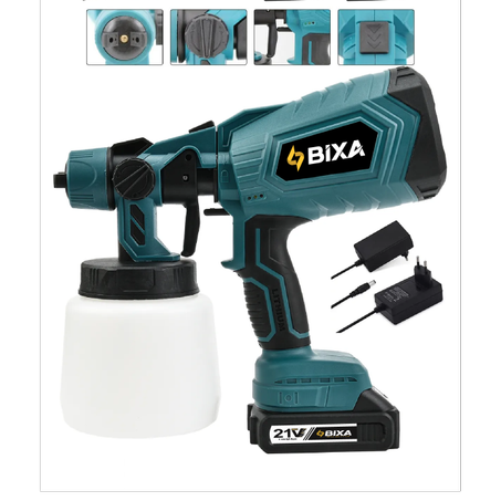 Şarjlı Basınçlı Boya Püskürtme Makinesi Mavi