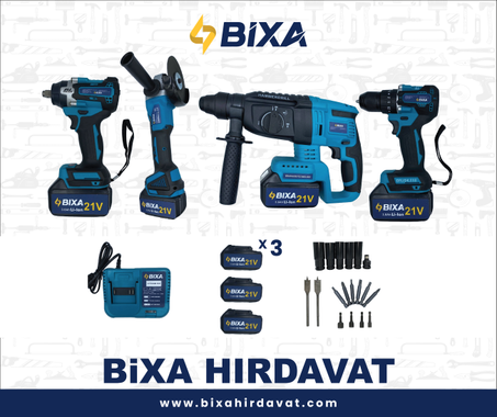 4lü set Kırıcı Delici Hilti Taşlama Somun Sıkma Akülü Vidalama