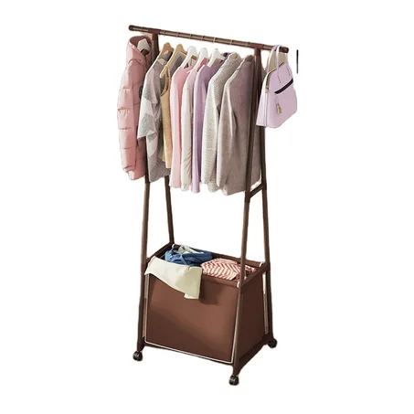 منظم الملابس المتنقل مع سلة الغسيل 👕🧺