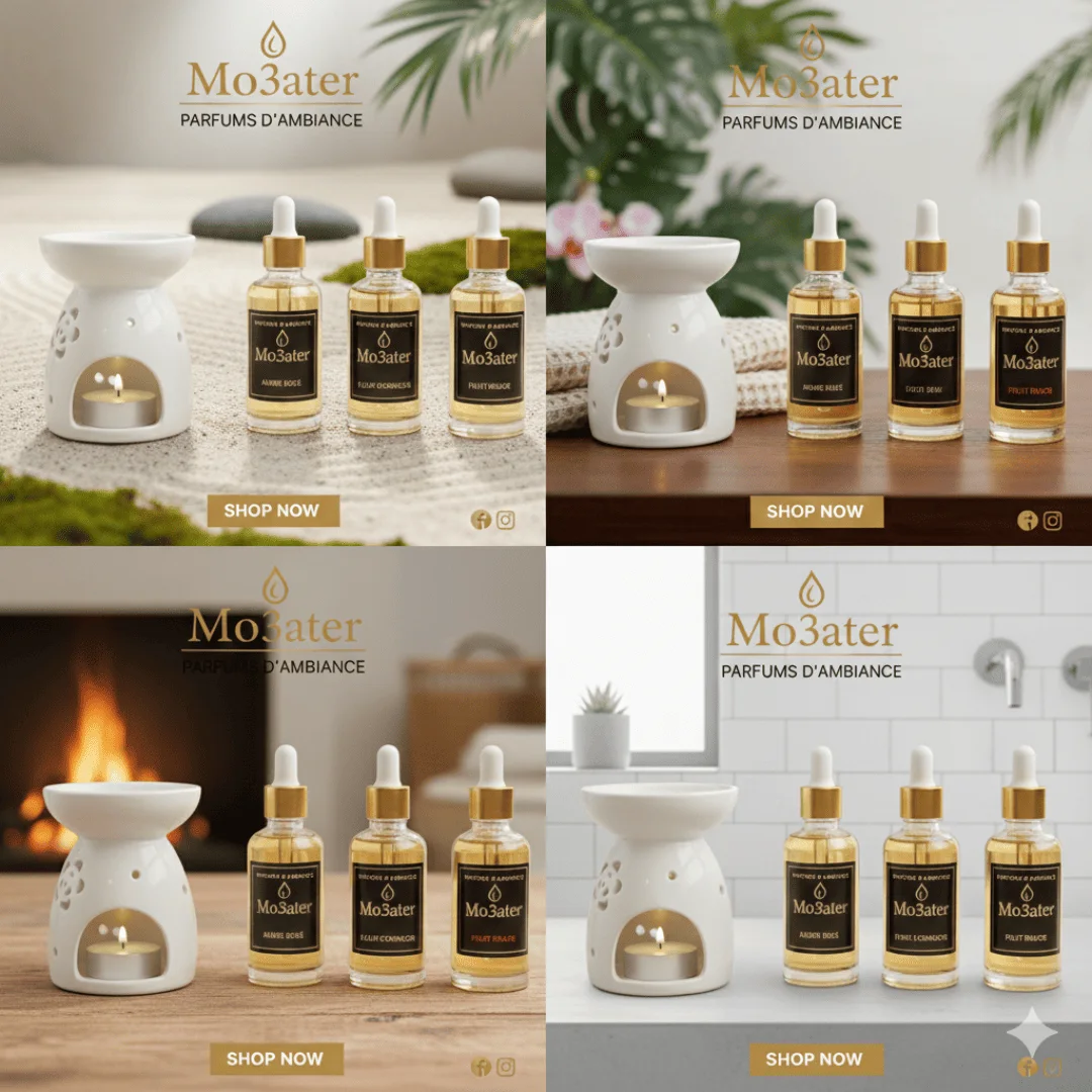 3 BRÛLE-PARFUM + CÉRAMIQUE HUILES