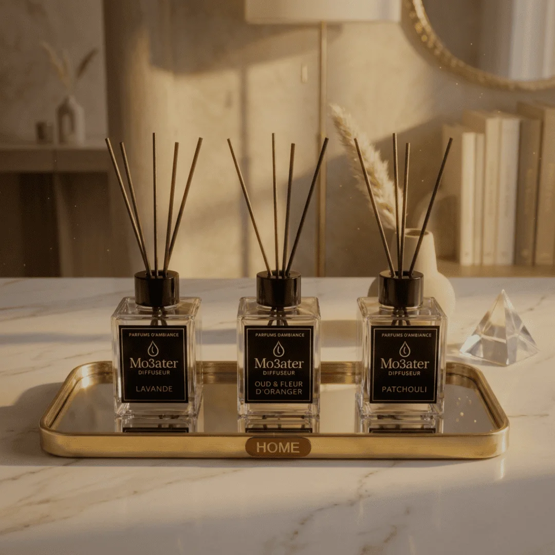 pack 3 diffuseur+ plateaux miroir + diffuseur voiture