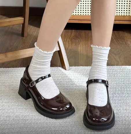 brown simple mary jane