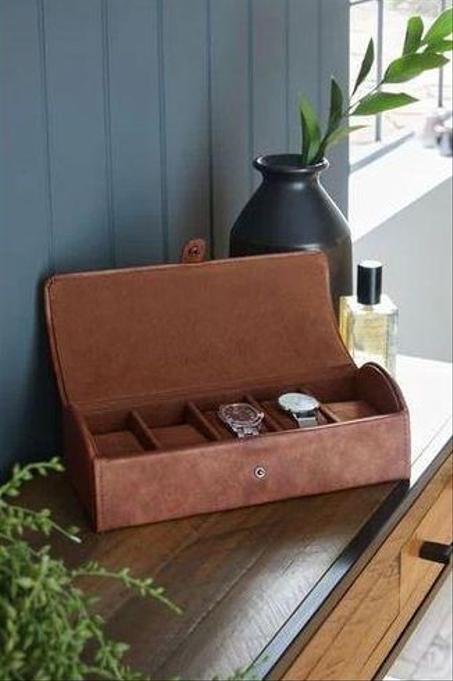 علبة تخزين ساعات يدوية فاخرة بـ 5 حجرات⌚