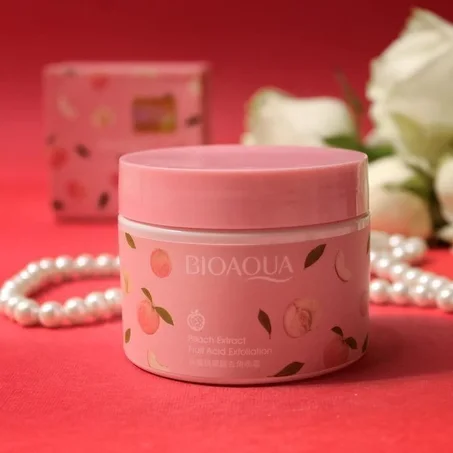 مقشر الخوخ الكوري 🍑 – رجّعي نعومة بشرتك ولمعتها في دقائق ومن أول مرة