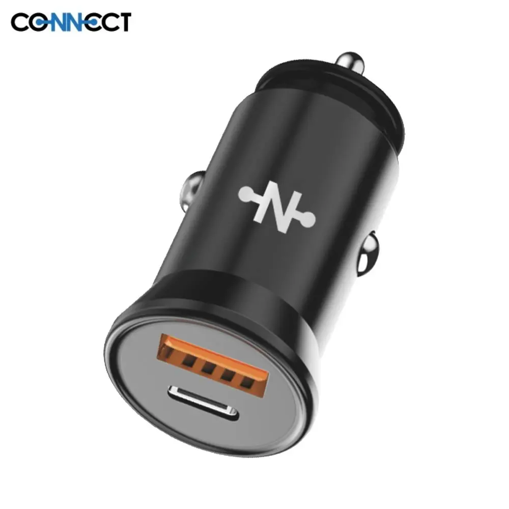 Chargeur Allume-Cigare CONNECT MC-CV30W01 33W (USB-C + USB) Noir réf: 3000000275528