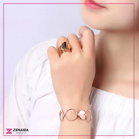 💫سوار على شكل قلب  قابل للطي 💫