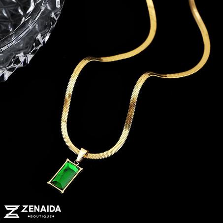 💎قلادة الزركون الأخضر الرائعة💎