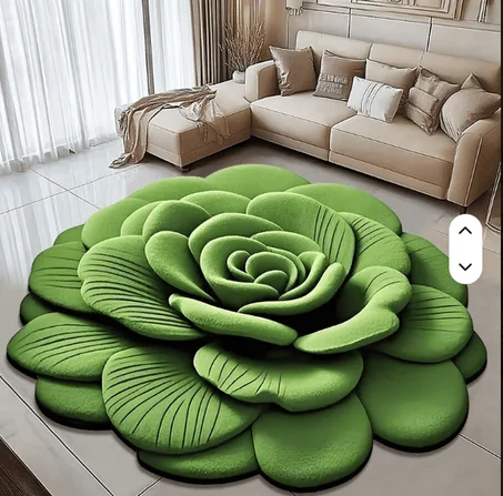 زربية على شكل وردة 3D لمسة فاخرة مختلفة كتبدل ألجو ديال دارك