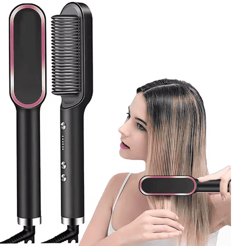 فرشاة فرد الشعر الكهربائية تجمع بين مشط ومكواة شعر