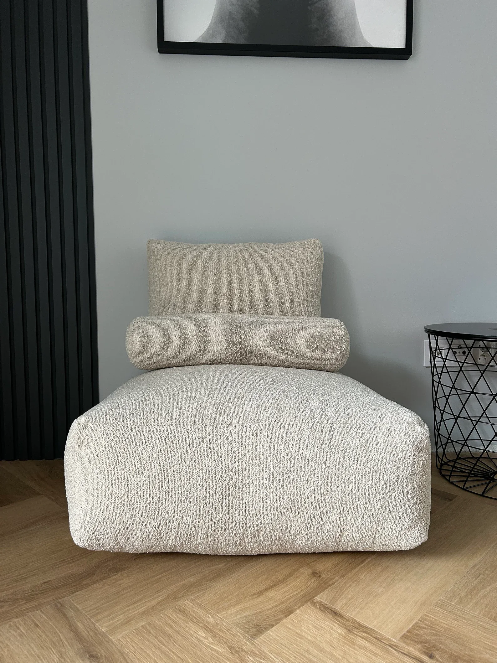 Fauteuil de Sol en Tissu Bouclette 60x60x30 cm