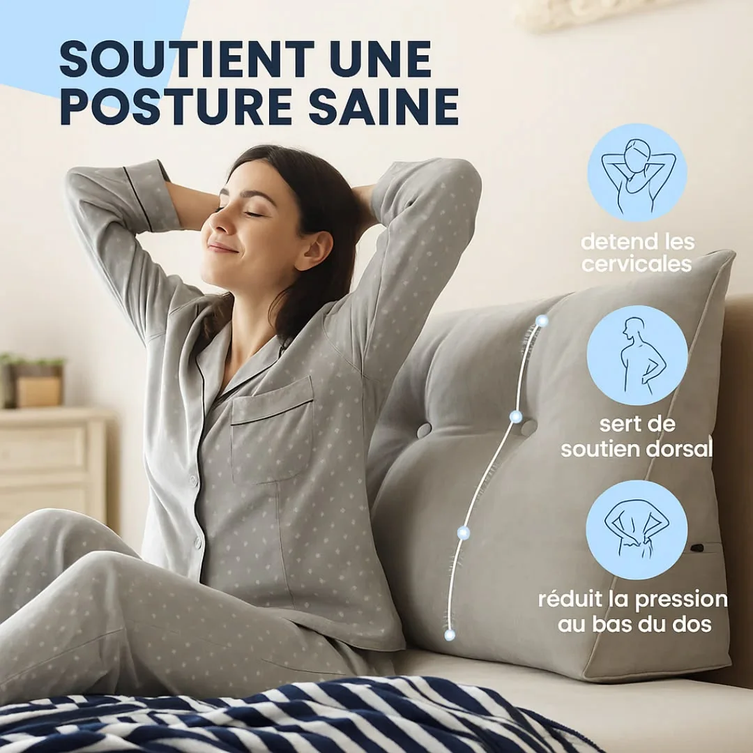 Tête de Lit Rembourrée en Velours – Dossier Mural Confortable avec Coussins Amovibles