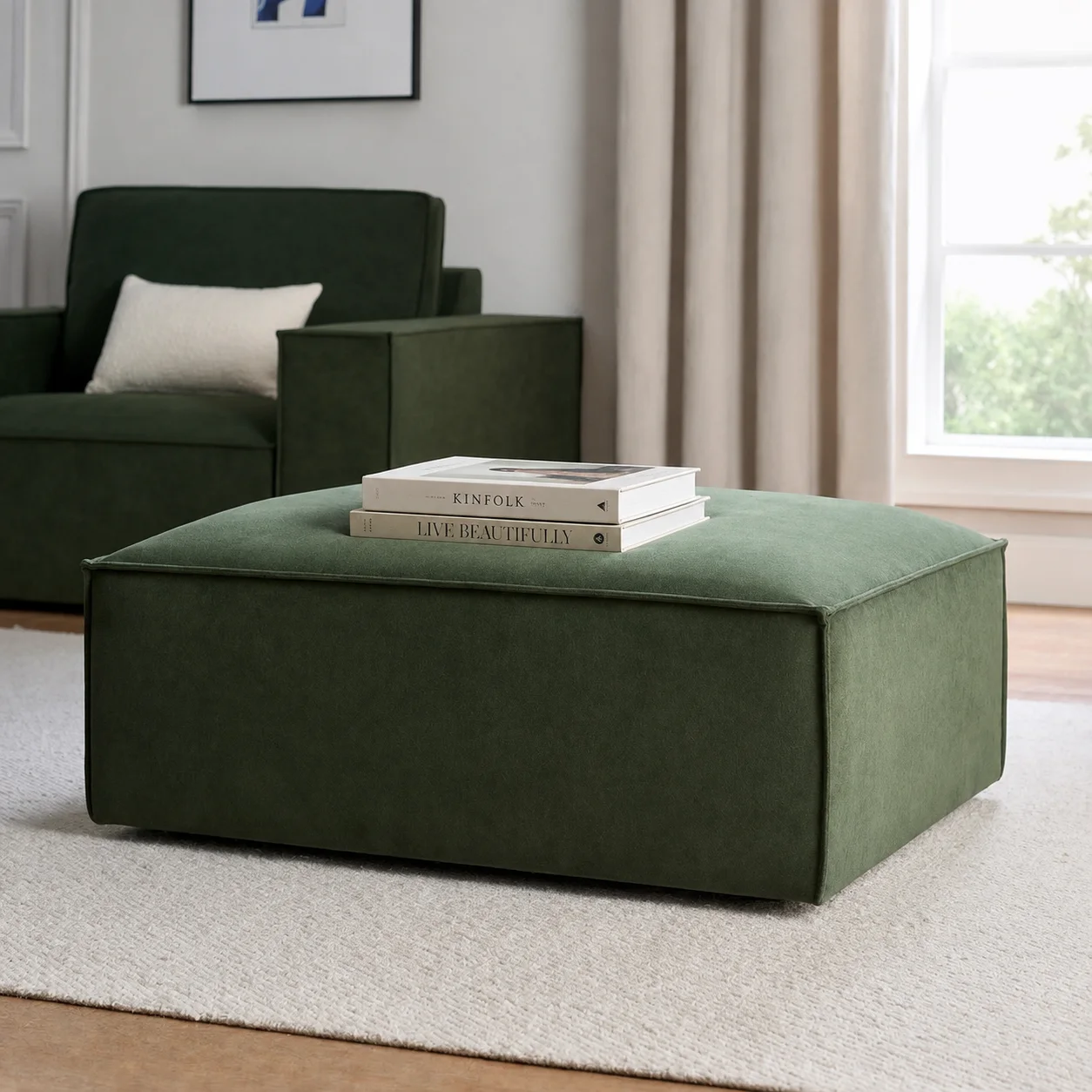 Pouf Rectangulaire Élégant